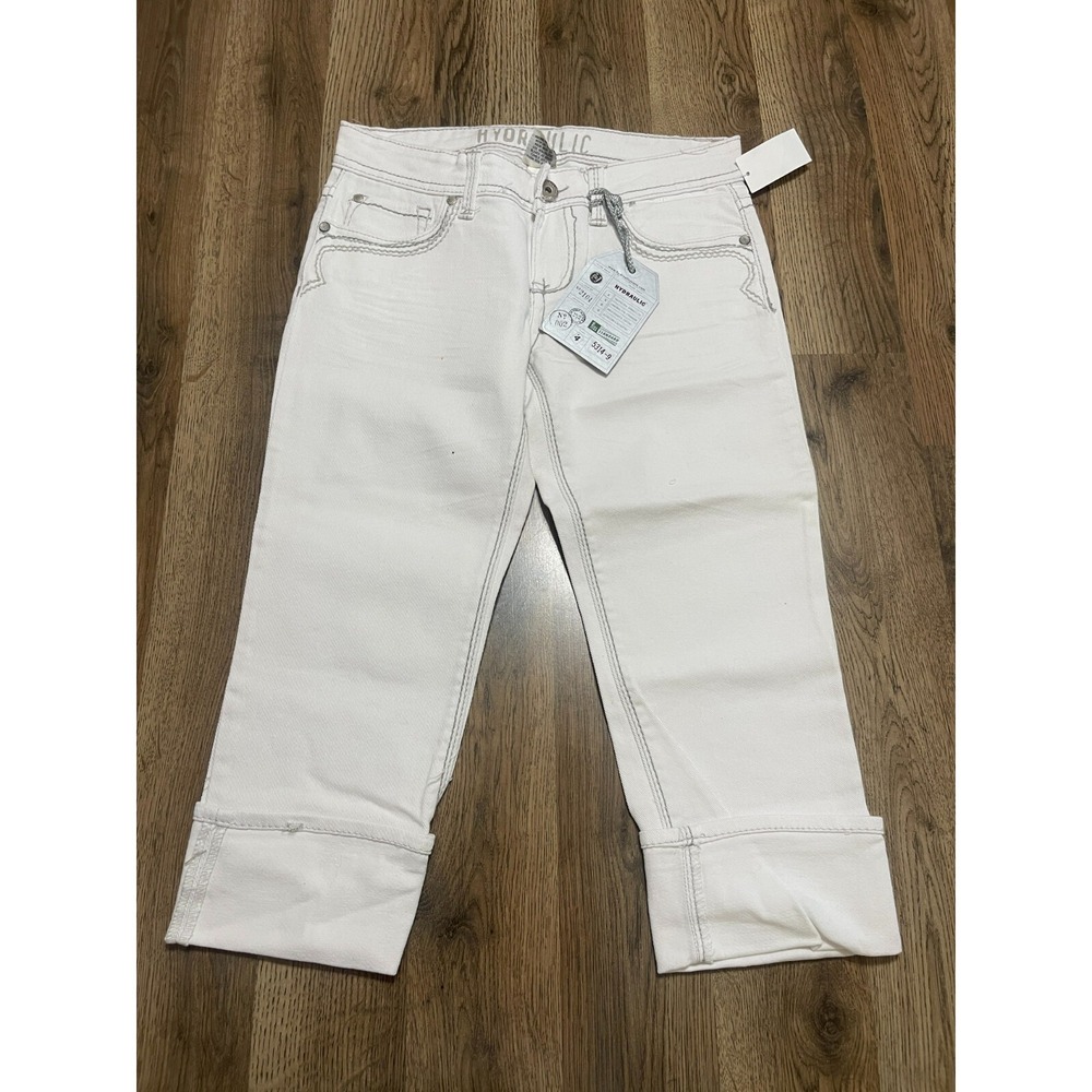 Hydraulic Jeans, Women's Junior Size 7/8, White, Cropped, NWT